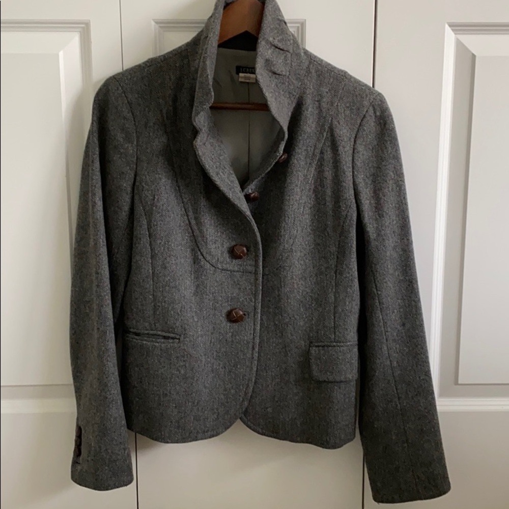 JCrew Factory Rare Herringbone Bella Blazer Size 8